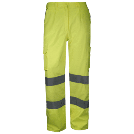 Pantalón multibolsillo alta visibilidad forrado